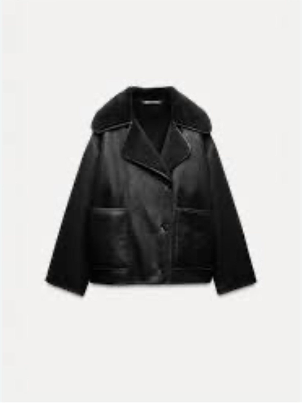 Zara Reversible Double-Faced Jacket in Black